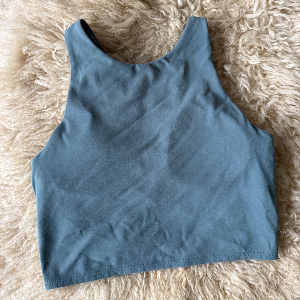 Athleta Consious Crop Top Skylark Blue